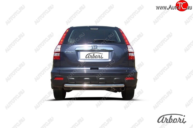 15 999 р. Защита заднего бампера Arbori (нержавейка, 1 труба d57 mm). Honda CR-V RE1,RE2,RE3,RE4,RE5,RE7 рестайлинг (2009-2012)  с доставкой в г. Кемерово