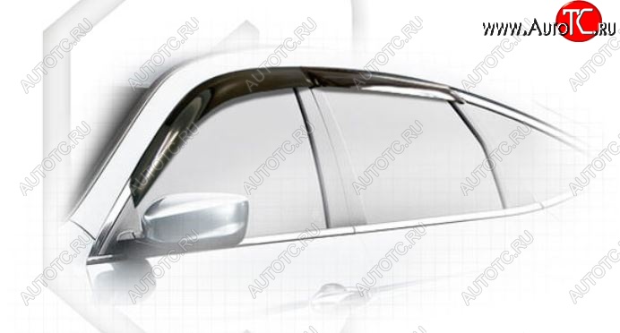 2 079 р. Дефлектора окон CA-Plastiс Honda Crosstour 1 TF рестайлинг (2013-2016) (Classic полупрозрачный, Без хром.молдинга)  с доставкой в г. Кемерово