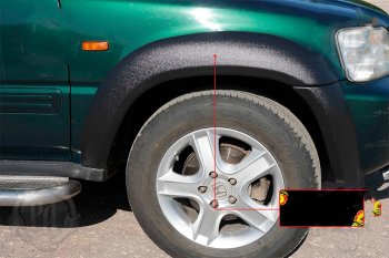 Расширитель арки RA (30 мм, передний правый) Honda CR-V  RD1,RD2,RD3 (1995-1998)  дорестайлинг (Поверхность шагрень)