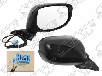 Боковое правое зеркало заднего вида SAT (3 контакта, регулировка) Honda Fit ( GE,  2) (2007-2012) дорестайлинг, GE 1-ый рестайлинг