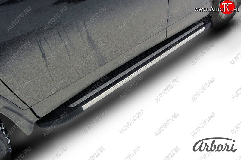 12 509 р. Порожки для ног Arbori Luxe Black Honda CR-V RM1,RM3,RM4 рестайлинг (2014-2018)  с доставкой в г. Кемерово
