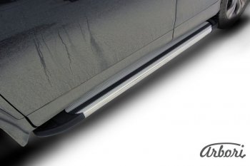 11 789 р. Порожки для ног Arbori Luxe Silver Honda CR-V RM1,RM3,RM4 рестайлинг (2014-2018)  с доставкой в г. Кемерово. Увеличить фотографию 2