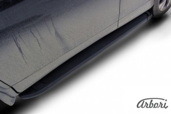 11 609 р. Порожки для ног Arbori Optima Black Honda CR-V RM1,RM3,RM4 рестайлинг (2014-2018)  с доставкой в г. Кемерово. Увеличить фотографию 2