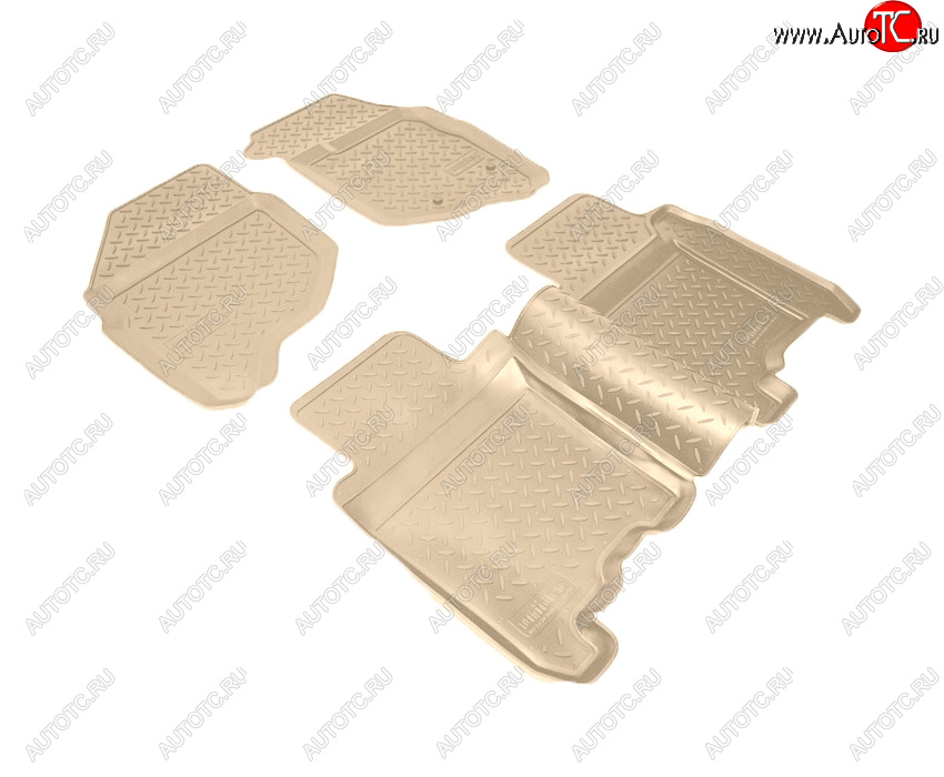 3 069 р. Коврики салона Norplast Unidec (правый руль)  Honda Fit  1 (2001-2007) GD дорестайлинг, GD 1-ый рестайлинг, GD 2-ой рестайлинг (Цвет: бежевый)  с доставкой в г. Кемерово