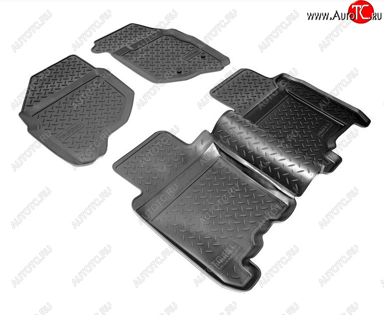 2 199 р. Комплект салонных ковриков Norplast Unidec (правый руль)  Honda Fit  1 (2001-2007) GD дорестайлинг, GD 1-ый рестайлинг, GD 2-ой рестайлинг (Цвет: черный)  с доставкой в г. Кемерово