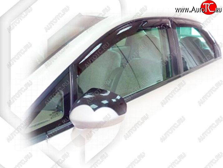 1 999 р. Дефлектора окон CA-Plastic Honda Fit Aria GD рестайлинг седан (2005-2009) (Classic полупрозрачный)  с доставкой в г. Кемерово