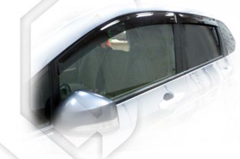Дефлектора окон CA-Plastic Honda FR-V (2004-2010) (Classic полупрозрачный, Без хром.молдинга)
