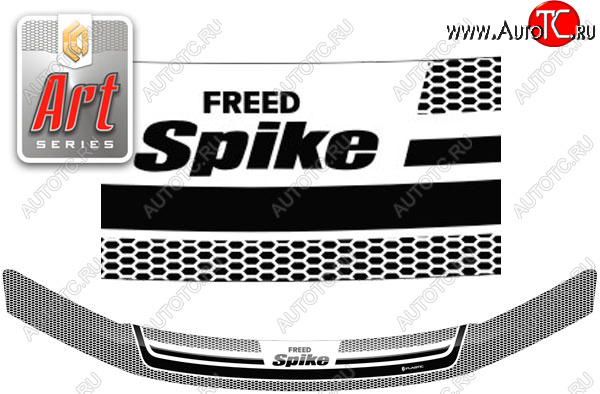 2 299 р. Дефлектор капота CA-Plastiс  Honda Freed Spike  1 (2010-2011)  дорестайлинг минивэн (Серия Art графит)  с доставкой в г. Кемерово