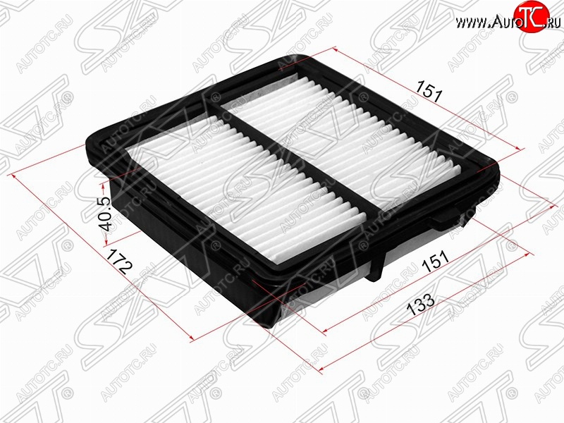 319 р. Фильтр воздушный двигателя SAT (172/151х.151/133х40.5 mm)  Honda Insight  ZE2 (2009-2014) хэтчбэк 5 дв. дорестайлинг, хэтчбэк 5 дв. рестайлинг  с доставкой в г. Кемерово