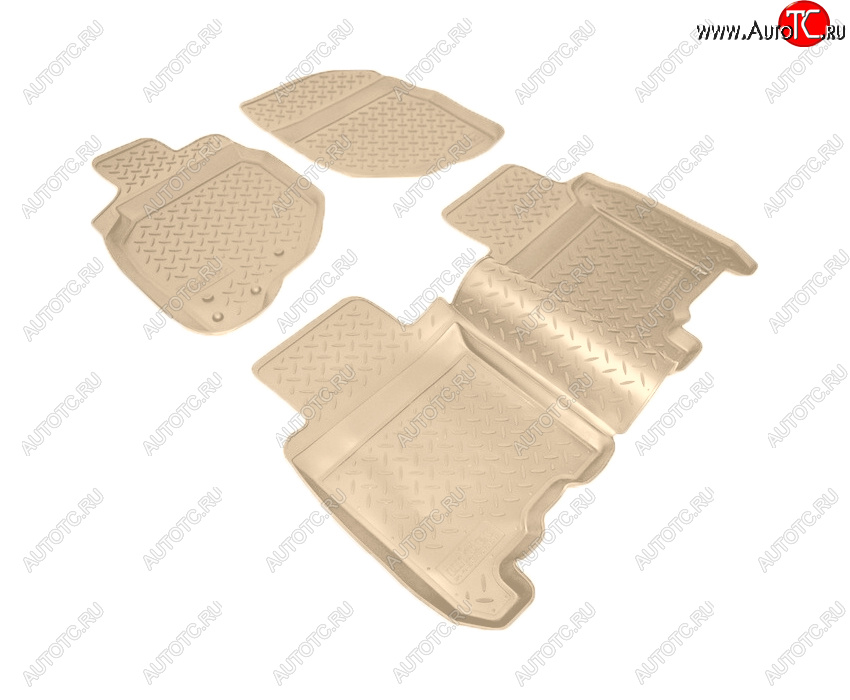 2 889 р. Коврики салона Norplast Unidec  Honda Jazz (2001-2008) (Цвет: бежевый)  с доставкой в г. Кемерово