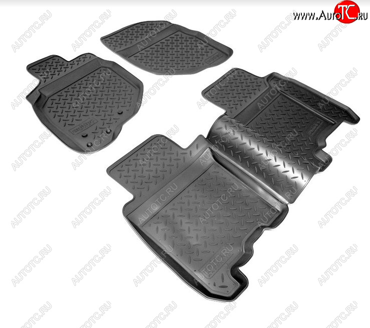 2 199 р. Комплект салонных ковриков Norplast Unidec  Honda Jazz (2001-2008) (Цвет: черный)  с доставкой в г. Кемерово