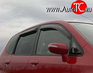 999 р. Комплект дефлекторов окон (ветровиков) 4 шт. Russtal Honda Jazz (2001-2008)  с доставкой в г. Кемерово