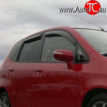 4 099 р. Дефлекторы окон (ветровики) Novline 4 шт Honda Jazz (2008-2015)  с доставкой в г. Кемерово