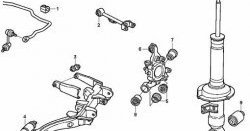 1 249 р. Полиуретановый сайлентблок ступицы задней подвески Точка Опоры Honda Odyssey 3 (2004-2008)  с доставкой в г. Кемерово. Увеличить фотографию 2