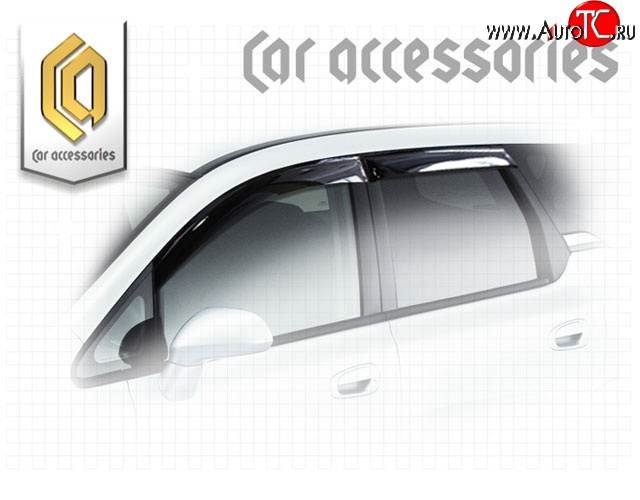 2 079 р. Комплект дефлекторов окон (ветровиков) 4 шт. CA Plastic (полупрозрачные)  Honda partner (2008-2010) (Classic полупрозрачный, Без хром.молдинга)  с доставкой в г. Кемерово