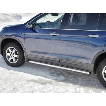 18 799 р. Пороги труба d63 SLITKOFF (вариант №2)  Honda Pilot  YF6 (2016-2019) дорестайлинг  с доставкой в г. Кемерово. Увеличить фотографию 4