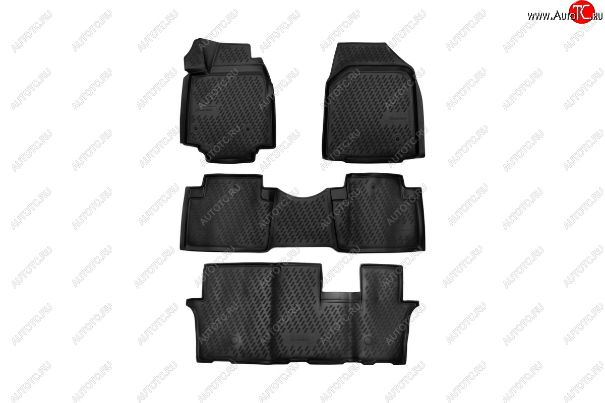 3 299 р. Коврики в салон Element 3D (полиуретан) Honda Pilot YF4 дорестайлинг (2008-2011) (Черные)  с доставкой в г. Кемерово