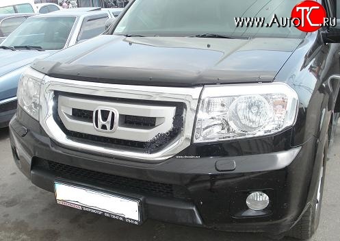 5 079 р. Дефлектор капота NovLine Honda Pilot YF4 рестайлинг (2011-2015)  с доставкой в г. Кемерово
