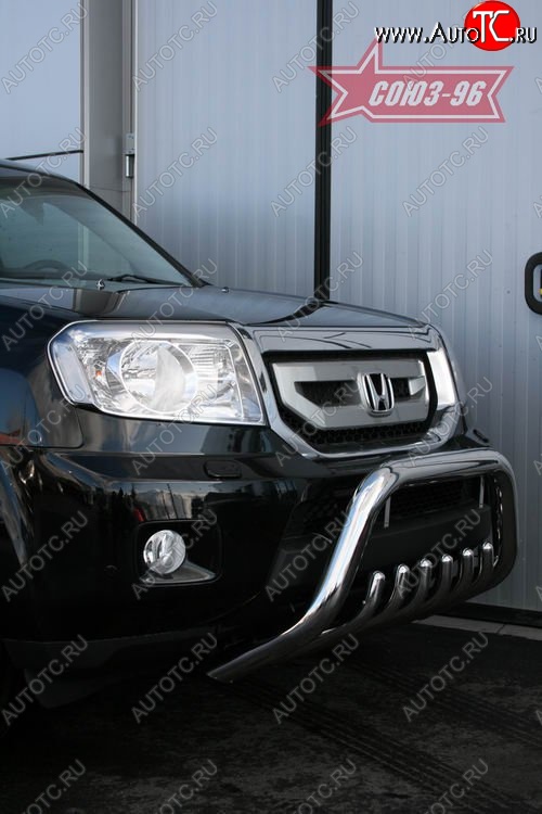 27 584 р. Защита переднего бампера Souz-96 (d76) Honda Pilot YF4 дорестайлинг (2008-2011)  с доставкой в г. Кемерово