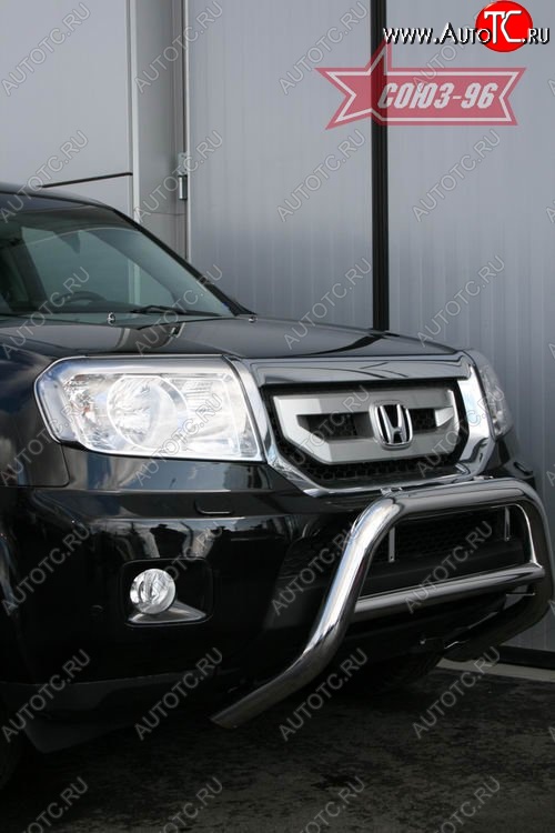 20 114 р. Защита переднего бампера Souz-96 (d76) Honda Pilot YF4 дорестайлинг (2008-2011)  с доставкой в г. Кемерово