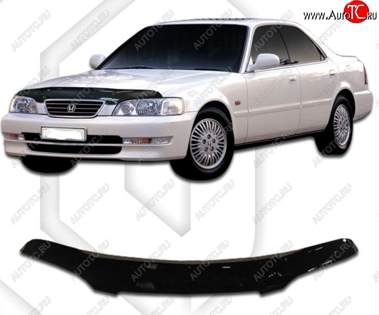 1 999 р. Дефлектор капота CA-Plastic Honda Saber 1 (1995-1998) (Classic черный, Без надписи)  с доставкой в г. Кемерово