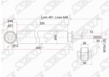 Амортизатор задний SAT (LH=RH) Honda SM-X - StepWagon  RF1,RF2