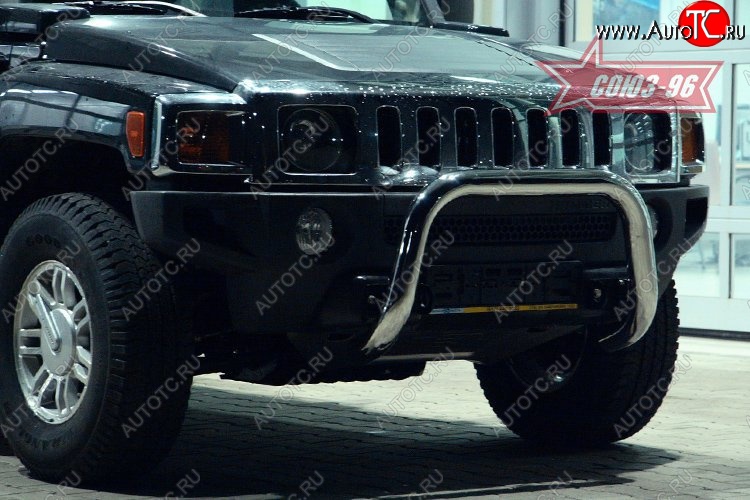 20 654 р. Защита переднего бампера Souz-96 (d76) HUMMER H3 (2005-2010)  с доставкой в г. Кемерово