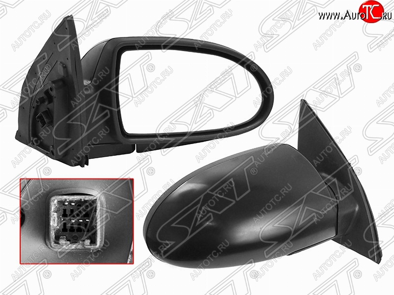 2 399 р. Правое боковое зеркало заднего вида SAT (3 контакта) Hyundai Accent MC хэтчбек (2005-2011) (Неокрашенное)  с доставкой в г. Кемерово