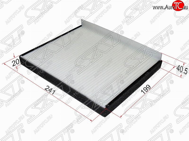 242 р. Фильтр салонный SAT (241х199х40.5 mm)  Hyundai Accent  седан ТагАЗ (2001-2012), Hyundai Creta  GS (2015-2021), Hyundai Elantra ( HD,  MD,  AD) (2006-2019), Hyundai I30  FD (2007-2012), KIA Ceed  2 JD (2012-2018), KIA Cerato  3 YD (2013-2016)  с доставкой в г. Кемерово