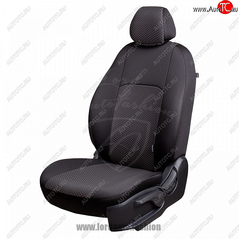 4 249 р. Чехлы для сидений Lord Autofashion Дублин (жаккард) Hyundai Accent 2 LC седан дорестайлинг (ТагАЗ) (1999-2012) (Черный, вставка Сеул серый)  с доставкой в г. Кемерово