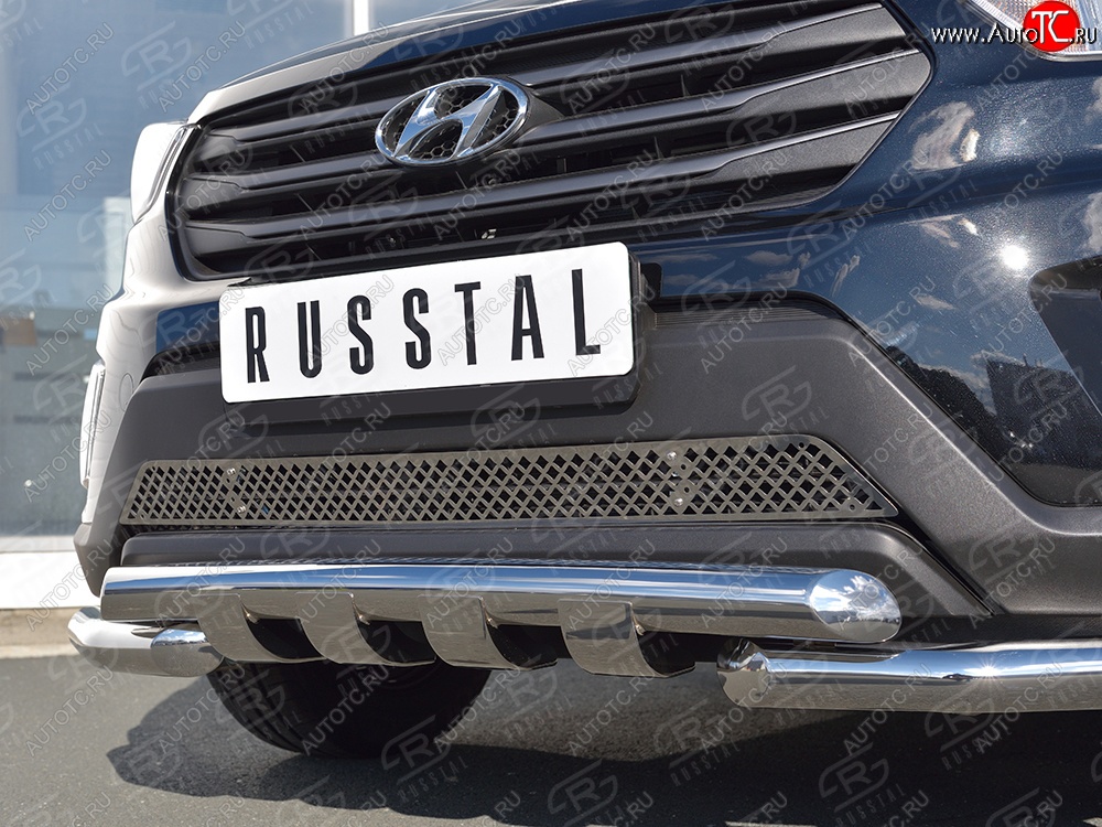 2 989 р. Решетка радиатора Russtal  Hyundai Creta  GS (2015-2021) дорестайлинг, рестайлинг  с доставкой в г. Кемерово