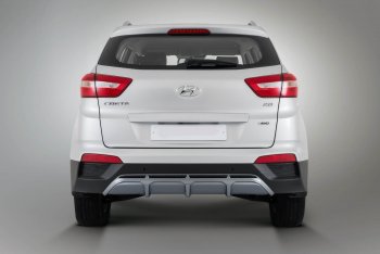 9 399 р. Накладка заднего бампера Xmug  Hyundai Creta  GS (2015-2021) дорестайлинг, рестайлинг (Неокрашенная)  с доставкой в г. Кемерово. Увеличить фотографию 2