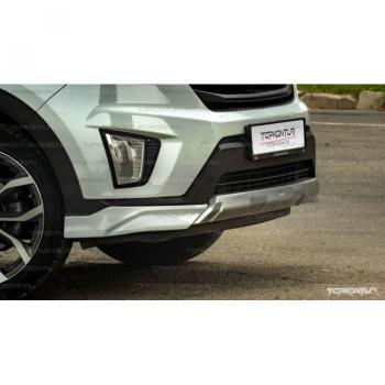 8 599 р. Накладка переднего бампера TopKontur Design Hyundai Creta GS дорестайлинг (2015-2019) (Неокрашенная)  с доставкой в г. Кемерово. Увеличить фотографию 3