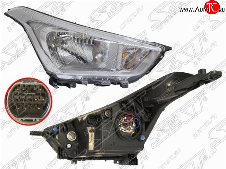 5 849 р. Правая передняя фара SAT Hyundai Creta GS дорестайлинг (2015-2019)  с доставкой в г. Кемерово