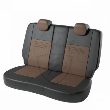 8 999 р. Чехлы для сидений (к-я Comfort) Lord Autofashion Турин (экокожа)  Hyundai Creta  GS (2015-2021) дорестайлинг, рестайлинг (Чёрный, вставка коричневая)  с доставкой в г. Кемерово. Увеличить фотографию 4