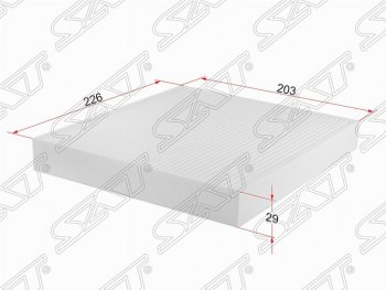 Фильтр салонный SAT (226х203х29 mm) Hyundai Creta  GS (2015-2021), Hyundai Solaris  HCR (2017-2022), Hyundai Tucson  TL (2015-2021), KIA Rio ( 4 FB,  X-line,  4 YB,  X) (2016-2025), KIA Seltos (2019-2025), KIA Sportage  4 QL (2016-2022)