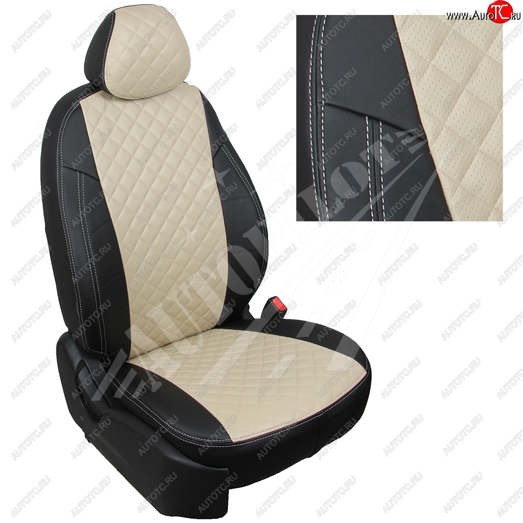 8 499 р. Чехлы сидений AUTOPILOT Экокожа Ромб (60/40) Hyundai Creta GS (2015-2021) дорестайлинг, рестайлинг (Черный + Бежевый) с доставкой в г. Кемерово Увеличить фотографию 1 8 499 р. Чехлы сидений AUTOPILOT Экокожа Ромб (60/40) Hyundai Creta GS (2015-2021) дорестайлинг, рестайлинг (Черный + Бежевый) с доставкой в г. Кемерово