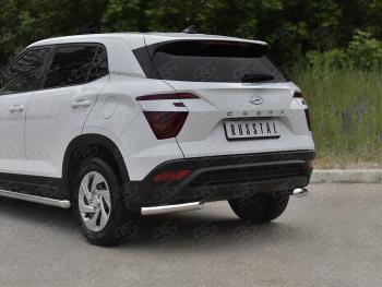 13 399 р. Защита заднего бампера (Ø63 мм уголки, нержавейка) SLITKOFF  Hyundai Creta  SU (2020-2022)  с доставкой в г. Кемерово. Увеличить фотографию 2