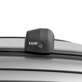 18 189 р. Багажник сборе на низкие рейлинги LUX BRIDGE  Hyundai Creta  SU (2020-2022) (дуги аэро-трэвэл, черный, 99/99 см)  с доставкой в г. Кемерово. Увеличить фотографию 3