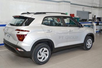 7 969 р. Рейлинги Petroil Tuning  Hyundai Creta  SU (2020-2022) (Черный муар)  с доставкой в г. Кемерово. Увеличить фотографию 6