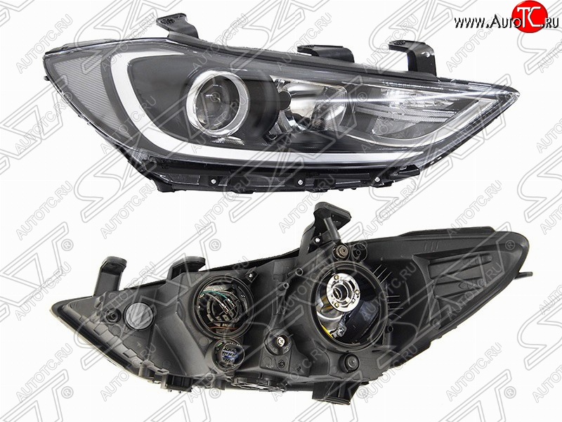 5 649 р. Правая фара передняя SAT Hyundai Elantra AD дорестайлинг (2016-2019)  с доставкой в г. Кемерово
