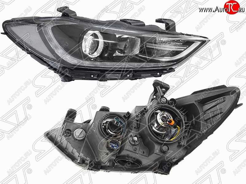 6 849 р. Правая фара передняя SAT (с диодами)  Hyundai Elantra  AD (2016-2019) дорестайлинг  с доставкой в г. Кемерово