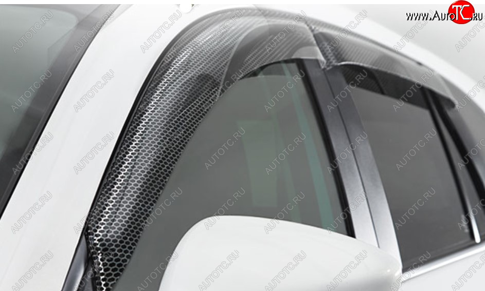 2 299 р. Дефлектора окон CA-Plastic  Hyundai Elantra  CN7 (2020-2023) (Серия Art черная)  с доставкой в г. Кемерово