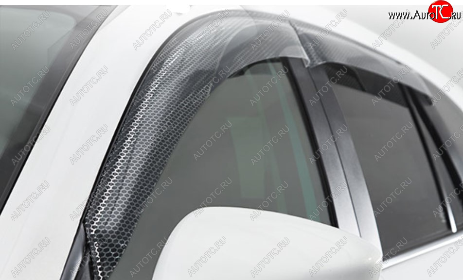 2 299 р. Дефлектора окон CA-Plastic  Hyundai Elantra  CN7 (2020-2023) (Серия Art графит)  с доставкой в г. Кемерово