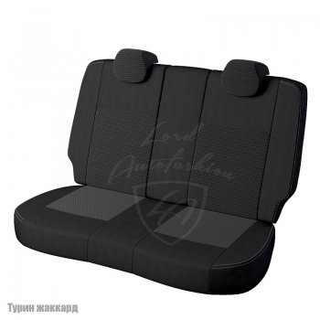 6 399 р. Чехлы для сидений Lord Autofashion Турин (жаккард)  Hyundai Elantra  HD (2006-2011) (Черный, вставка Мокка)  с доставкой в г. Кемерово. Увеличить фотографию 2