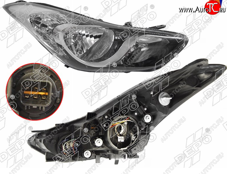 4 999 р. Правая передняя фара DEPO (под корректор) Hyundai Elantra MD дорестайлинг (2010-2013)  с доставкой в г. Кемерово