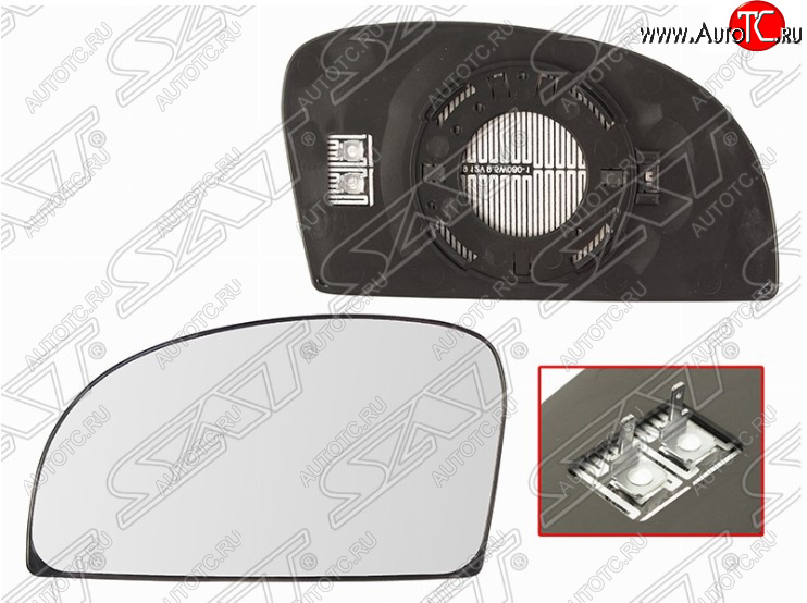 669 р. Левое полотно зеркала SAT (сферическое, с обогревом) Hyundai Getz TB хэтчбэк 5 дв. дорестайлинг (2002-2005)  с доставкой в г. Кемерово