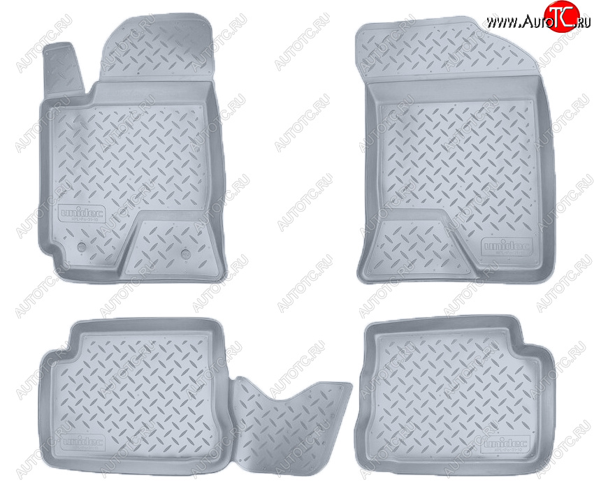 2 669 р. Коврики салона Norplast Unidec  Hyundai Getz  TB (2002-2010) хэтчбэк 5 дв. дорестайлинг, хэтчбэк 5 дв. рестайлинг (Цвет: серый)  с доставкой в г. Кемерово