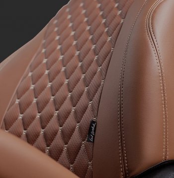 17 449 р. Чехлы для сидений Lord Autofashion Байрон (экокожа, спинка 40/60, 3 Г-образных подголовника)  Hyundai Getz  TB (2005-2010) хэтчбэк 5 дв. рестайлинг (Коричневый, вставка коричневая, строчка бежевая)  с доставкой в г. Кемерово. Увеличить фотографию 2