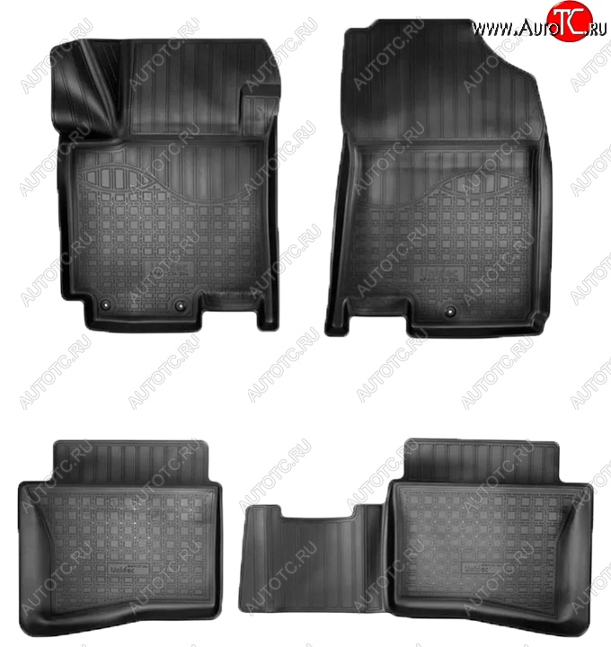 2 499 р. Коврики салонные Noplast (3D)  Hyundai i20  GB (2014-2020) хэтчбэк 5 дв. дорестайлинг, хэтчбэк 5 дв. рестайлинг (Черные)  с доставкой в г. Кемерово